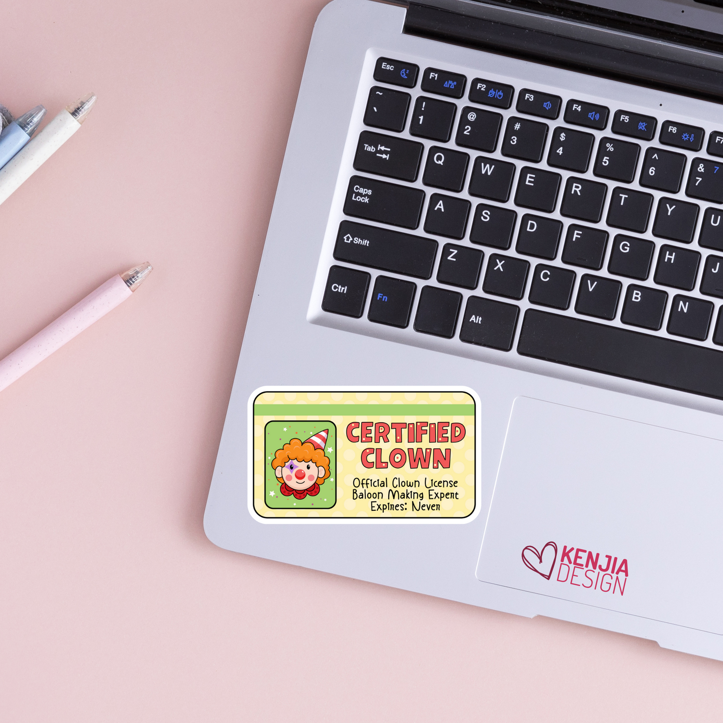 Certified Clown Stickers Funny License / Down to Clown / Clowncore Stickers / Cute Waterproof Vinyl Stickers Gifts