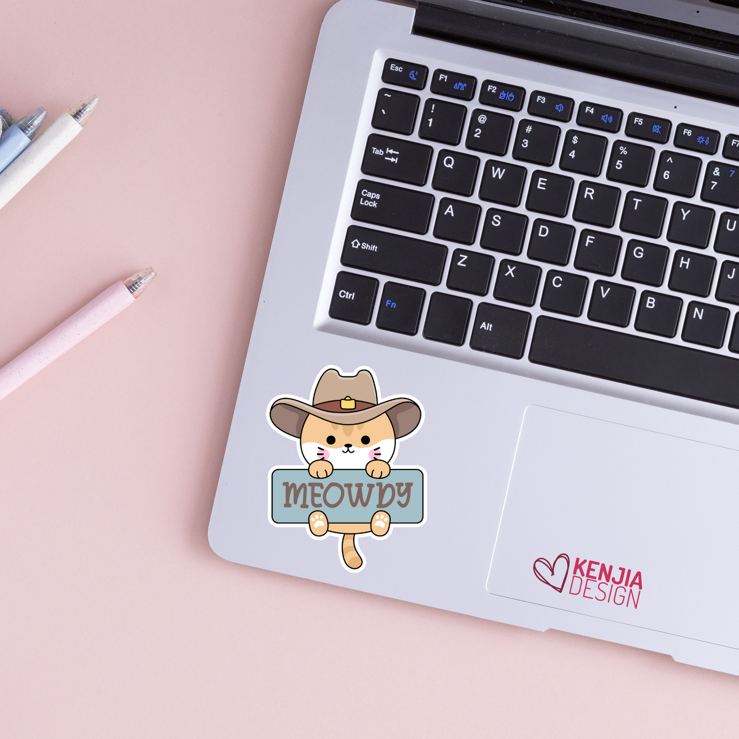 Meowdy Western Cowboy Cat Stickers / Country Cat Stickers / Cowboy Stickers for Laptop / Water Bottle Waterproof Stickers