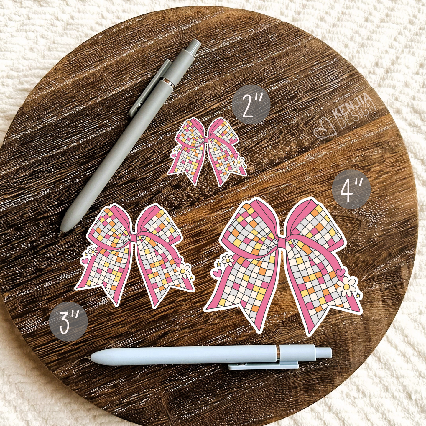 Disco Ribbons Stickers / Pink Ribbon Stickers / Bow Stickers / Trendy Disco Ball Sticker / Groovy Retro Aesthetic Kindle Stickers