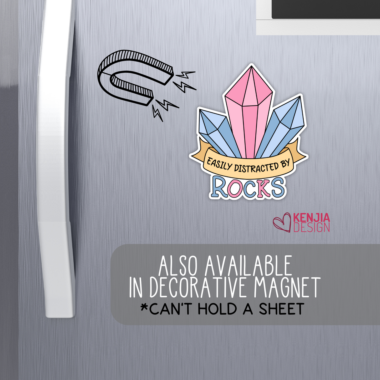Easily Distrated by Rocks Stickers / I Love Geology Science Stickers, Geologist Student Gifts / Geology Lover