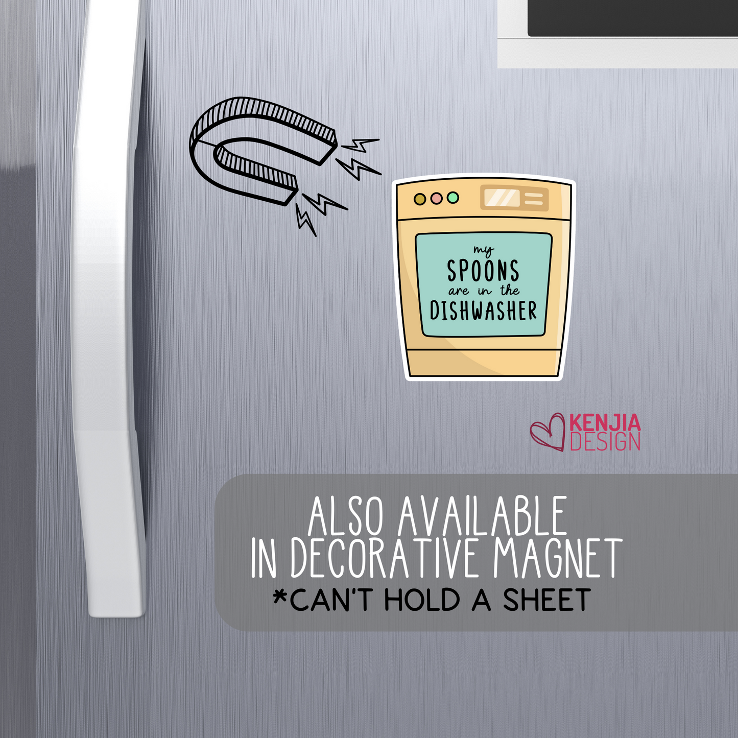 My Spoons are in the dishwasher Stickers , Chronic illness, mental illness, Disability, invisible illness, Mental Health, ADHD