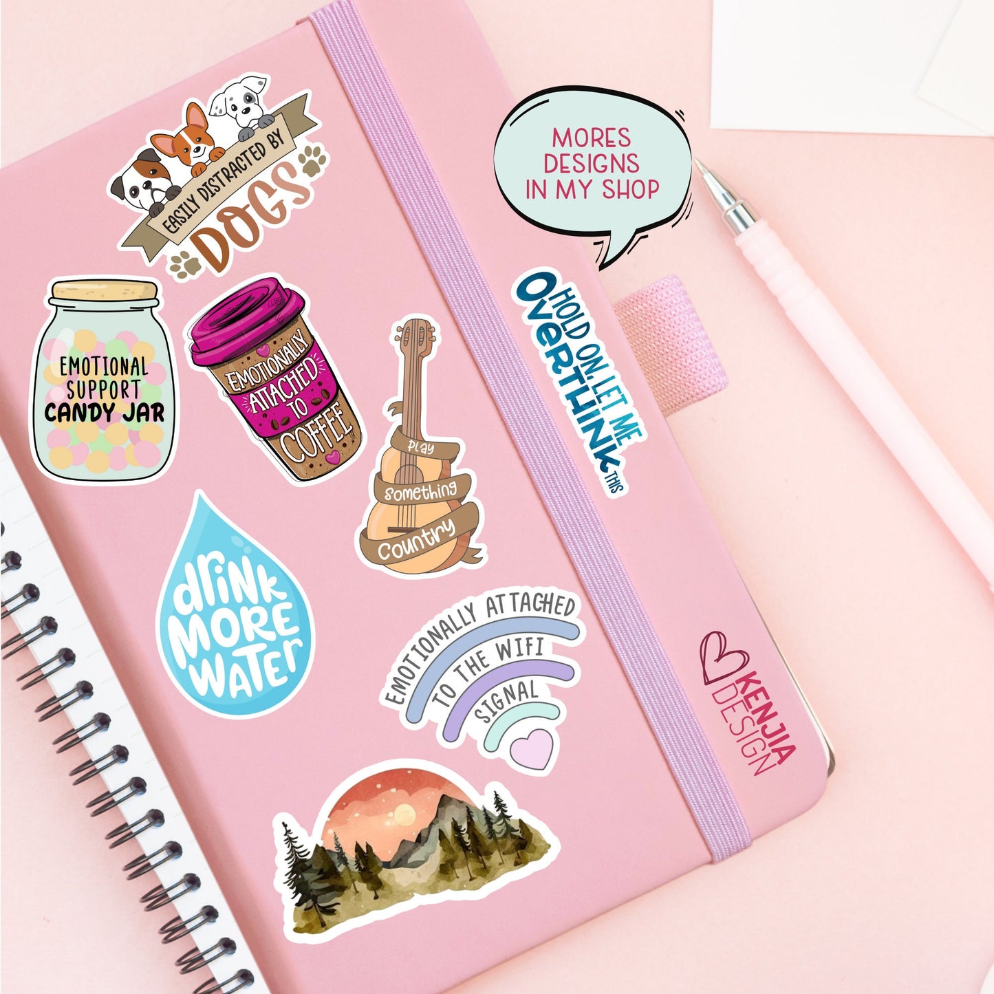 A Little Bit Dramatic Retro Stickers - Cute Groovy Smiley Face / Little Toddler Girl Gifts / Kids Life / Anxiety Drama Queen