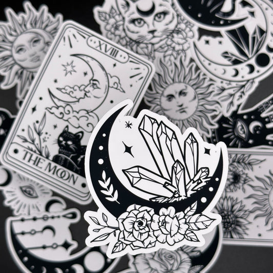 Goth Magical Stickers | Custom Vinyl Stickers | Kenjia Design