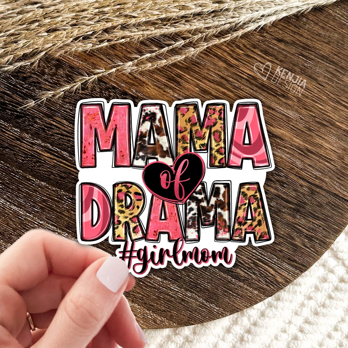 Mama of Drama Girl Stickers  / Groovy Mama's Girl Stickers / Mommy and Me / Mom of Toddler Girl Gifts / Kids Life