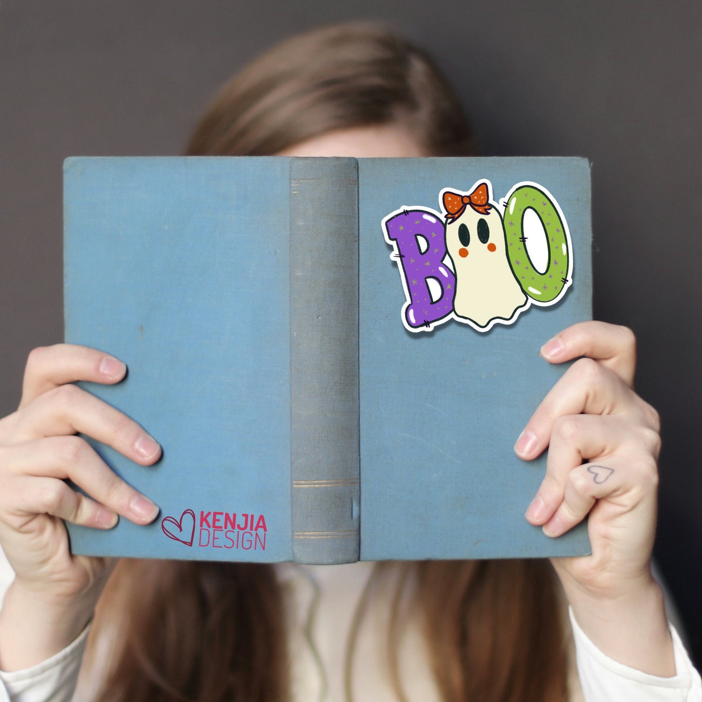BOO Halloween Stickers, Halloween Planner Stickers, Spooky Cute Ghost, Decoration for Phone Case, Mug, Kindle, Car, Planner, Laptop, Journal