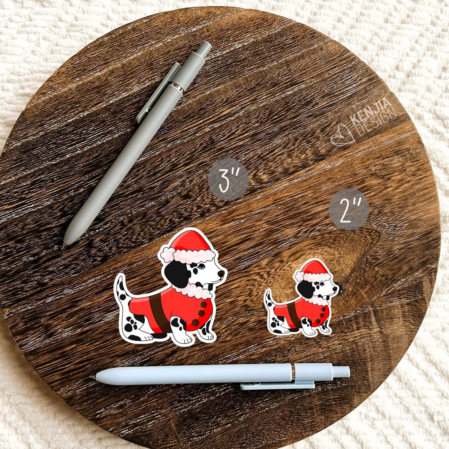 Christmas Dog Stickers / Dog Lover Gift / Cute Puppy Holiday Season Decals for Christmas Tree / Tis the Season / Kindle Stickers