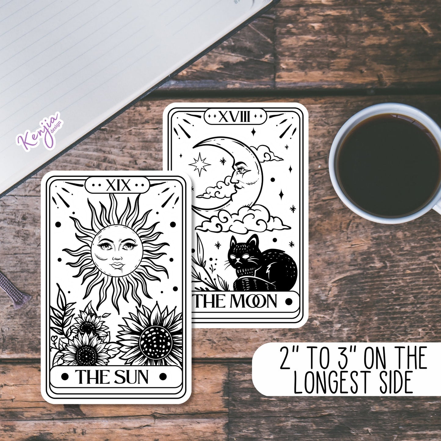 13 pcs Sticker Pack Goth Magical and Mystical, Handmade Vinyl Stickers gift, planner, book, laptop