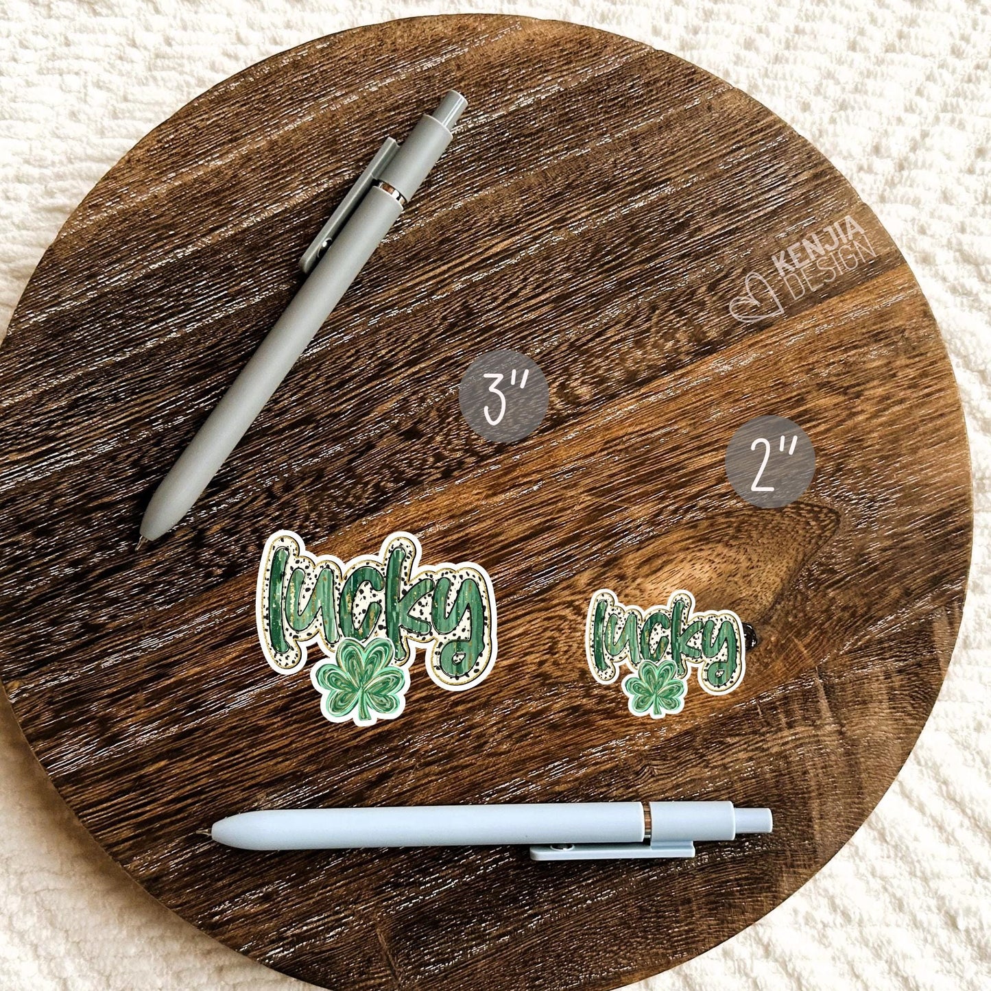 Lucky St Patrick's Day Stickers / Patrick Day Shamrock / Four Leaf Clover / Irish Kindle Stickers