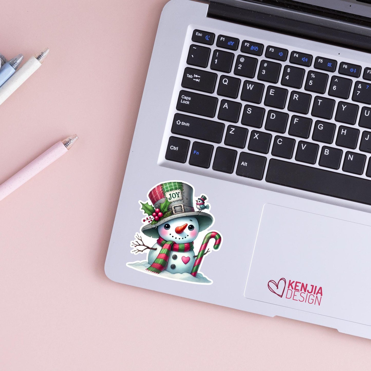 Joy Christmas Snowman Stickers / Watercolor Sticker / Cute Winter Holidays Kindle Stickers / Merry Christmas Stickers for Waterbottle