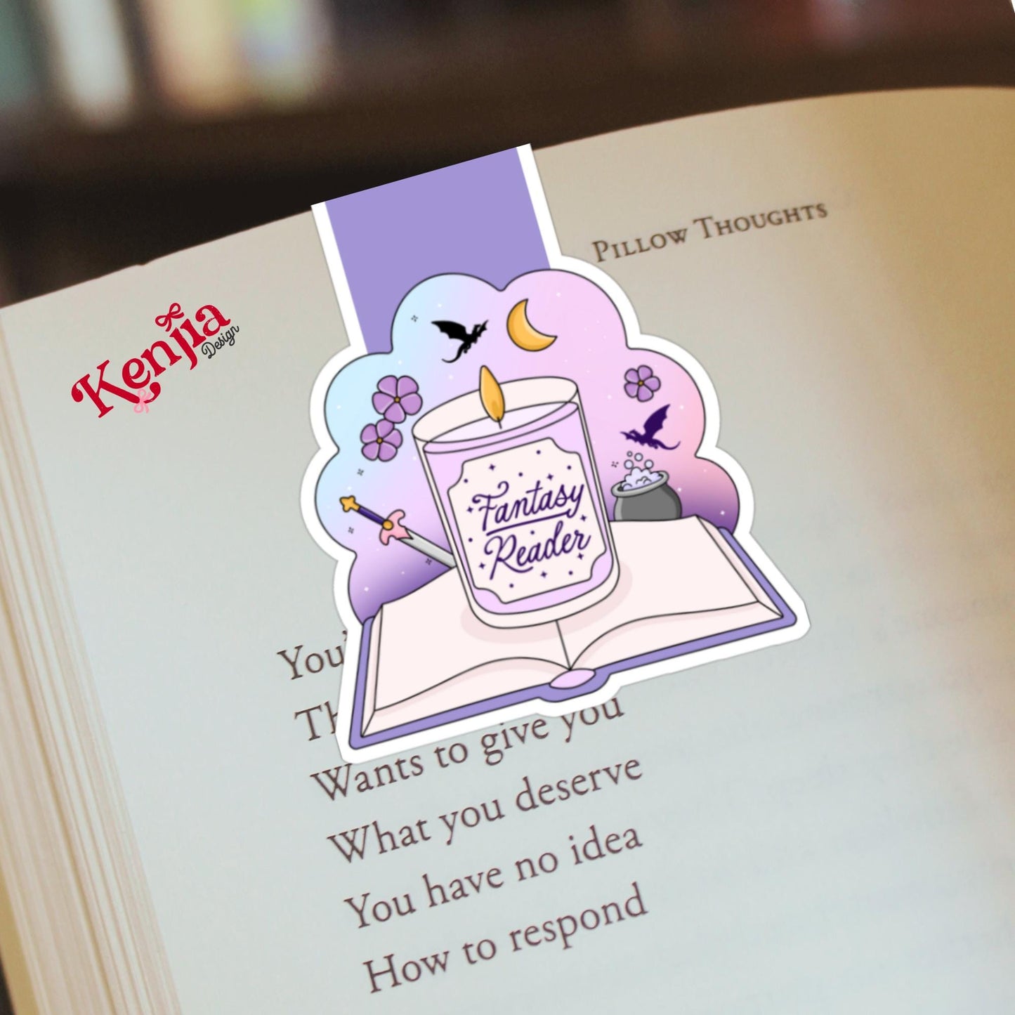 Fantasy Reader Magnetic Bookmark / Dragon Book / Booktok / Book Lover Gift / Funny Bookish Bookmark / Bookish Merch / Reading Lover