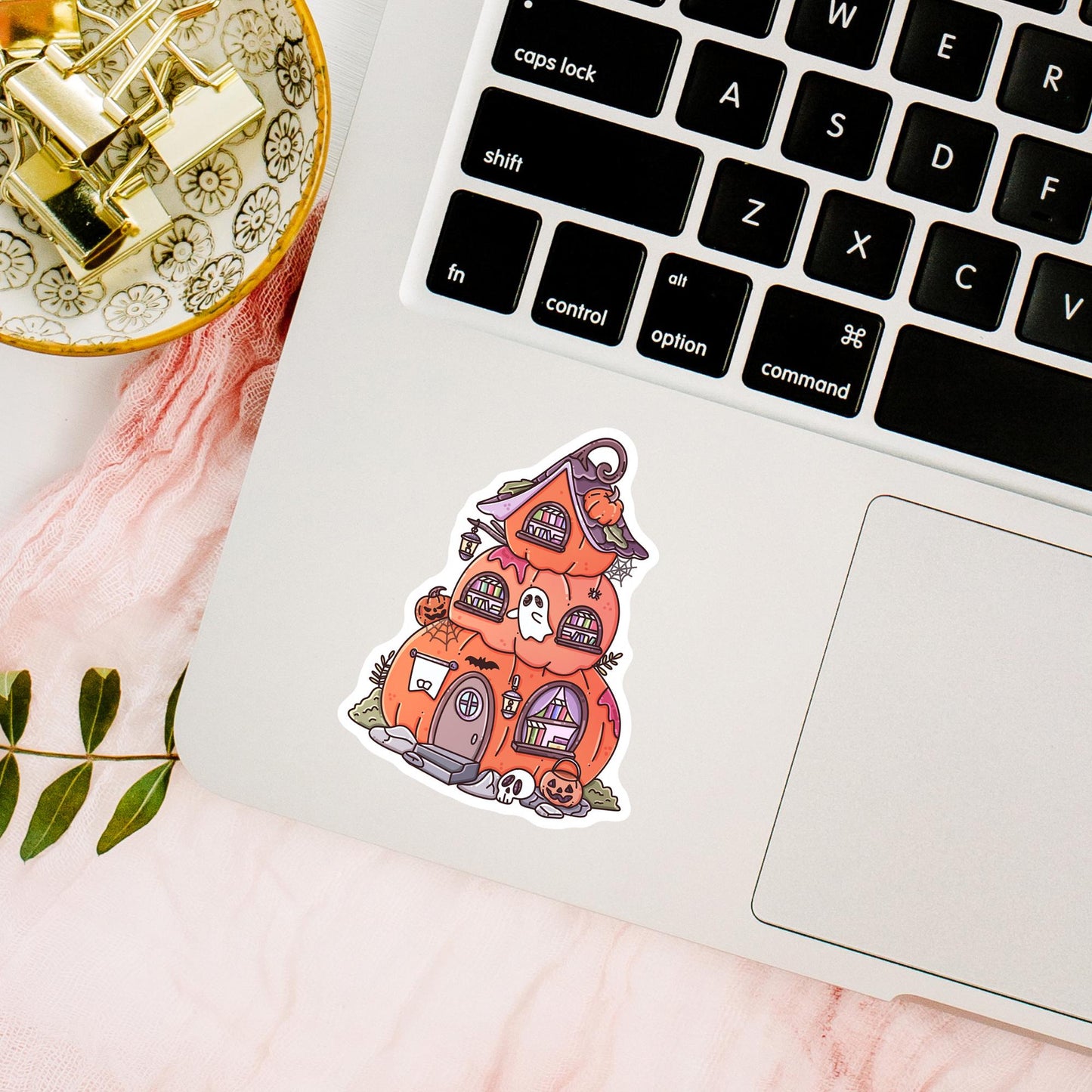 Pumpkin Bookstore Sticker / Halloween Gift / Bookish Fall / Autumn Reader / Cozy Spooky / Book Lover / Cute October / Seasonal Reading