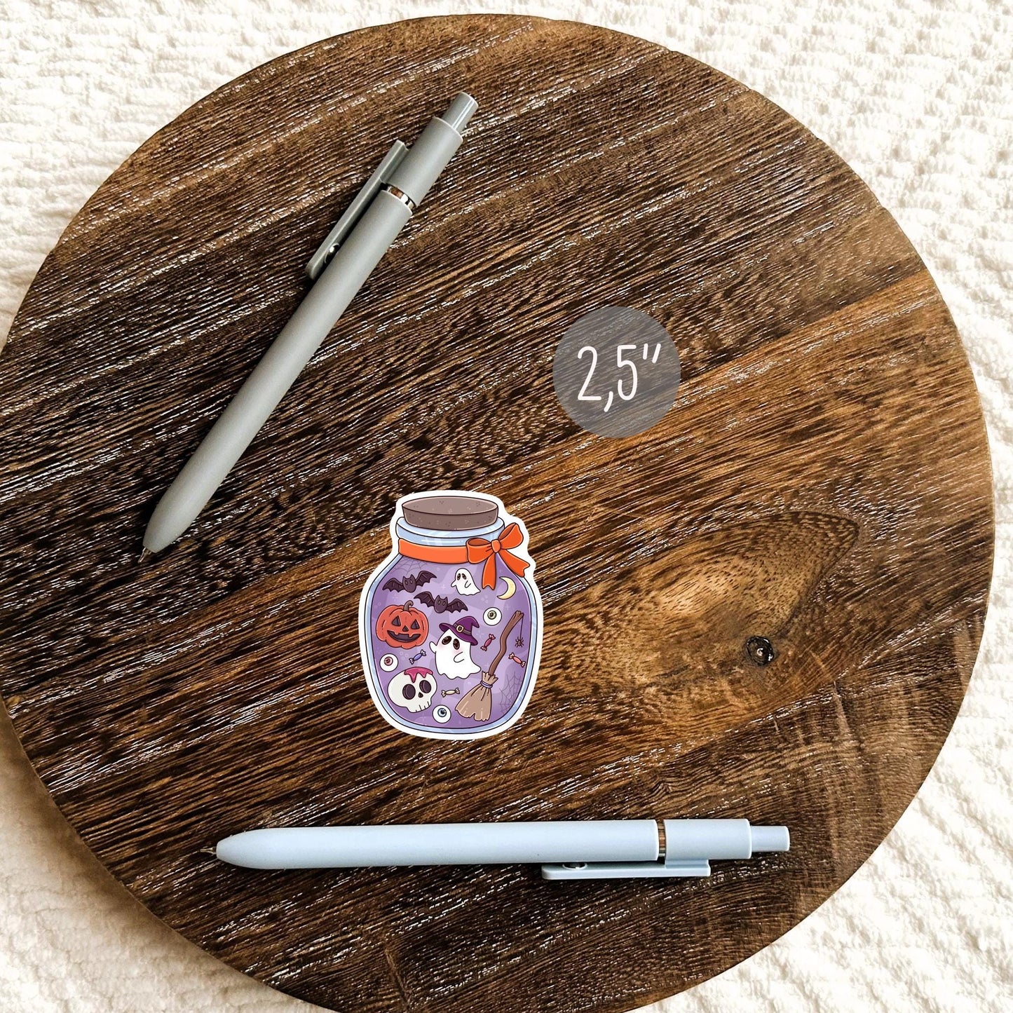 Halloween Jar Sticker / Spooky Season / Cute Creepy Decal / Witchy Vibes / Pumpkin Aesthetic / Cozy Fall Gift Idea / Haunted Kitchen
