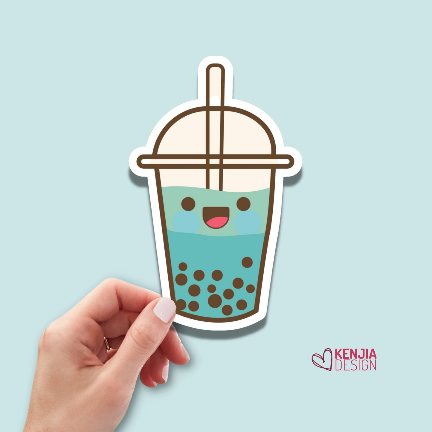 Cute Kawaii Boba Stickers, Tiny Feminist Milk Tea Japanese Stickers , Anime Kindle Stickers of Bubble Tea, Boba Tea Lover Gifts