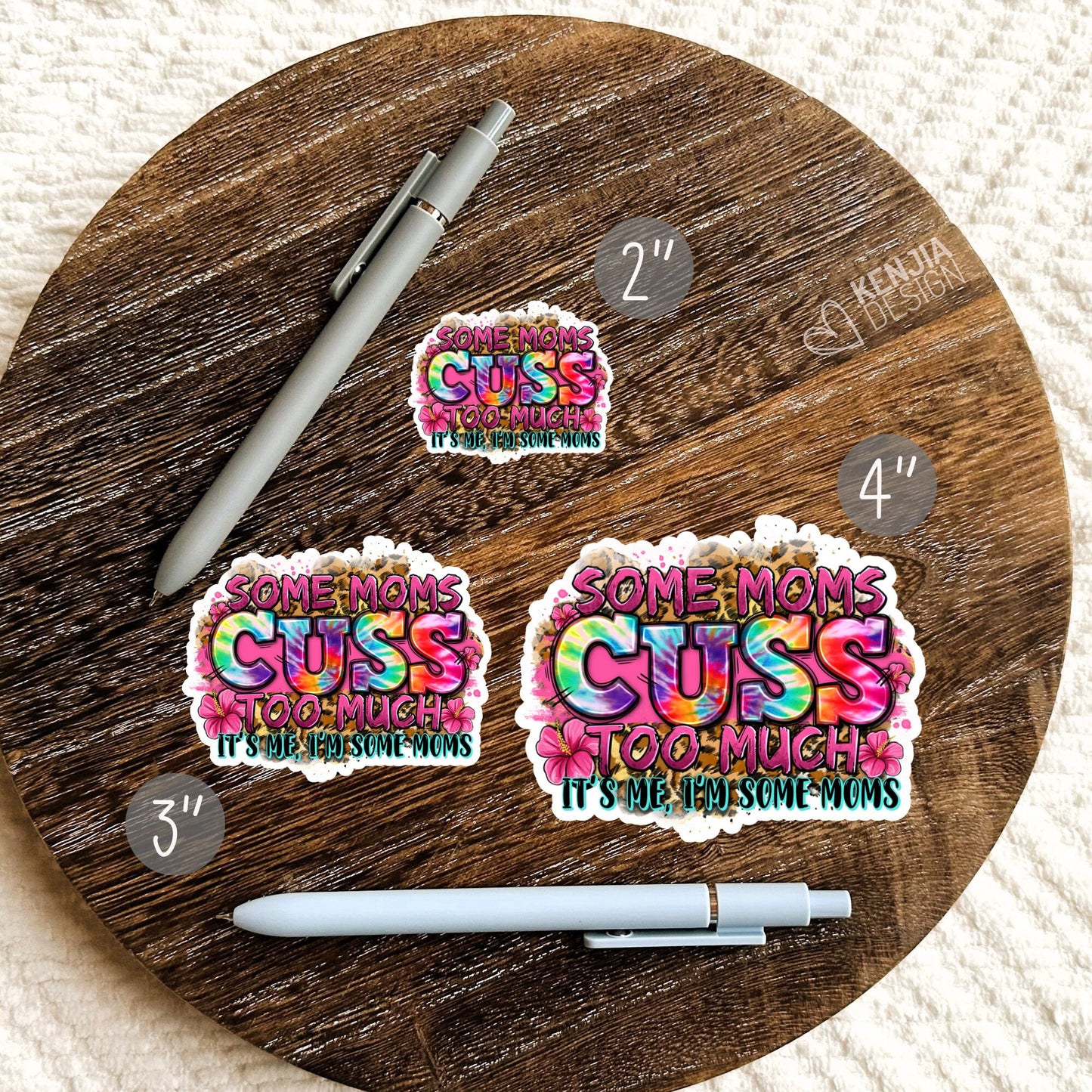 Some Moms Cuss Stickers  / Western Mother's Day Gifts / Mama Funny Quote / Sarcastic Mom Life Humor / Motherhood Stickers