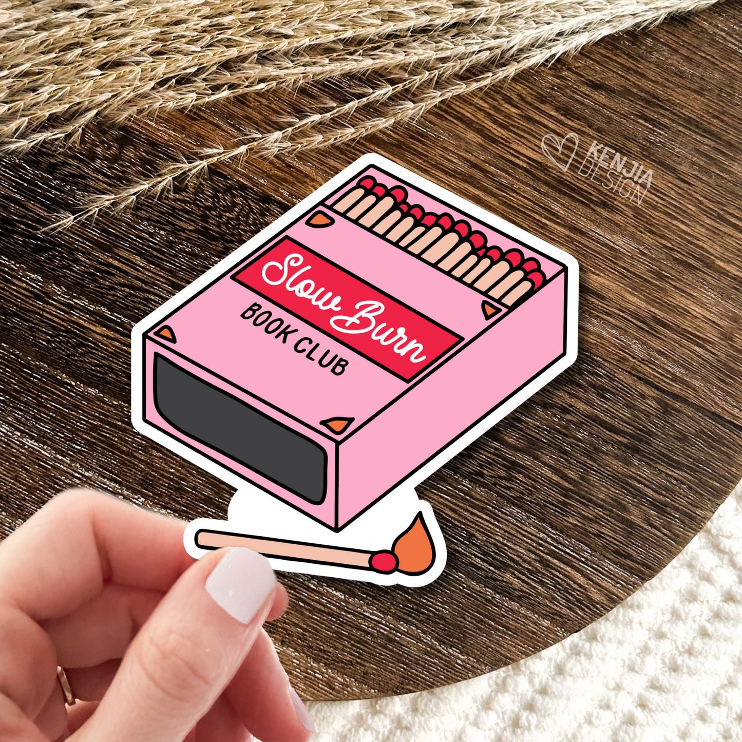 Slow Burn Book Club Stickers  / Romance Reader / Trendy Bookish Stickers Merch / Book Lover Gifts / Booktok / Kindle Sticker