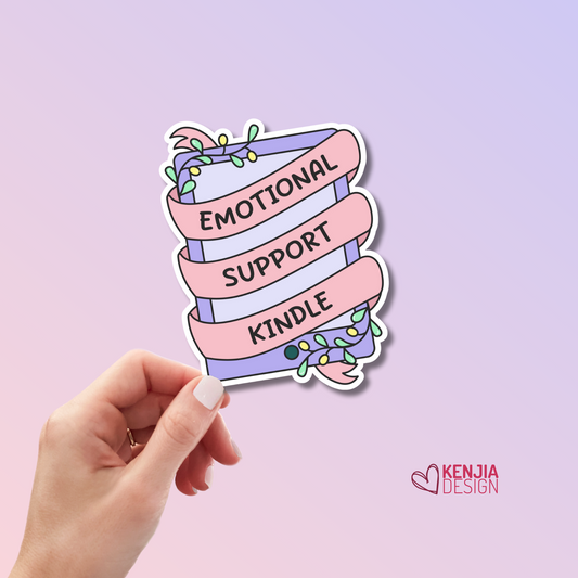 Emotional Support Kindle Stickers , Book Lover gift, Bookish Merch, Smut Reader, Reading lover, E-reade, Bookish Stickers
