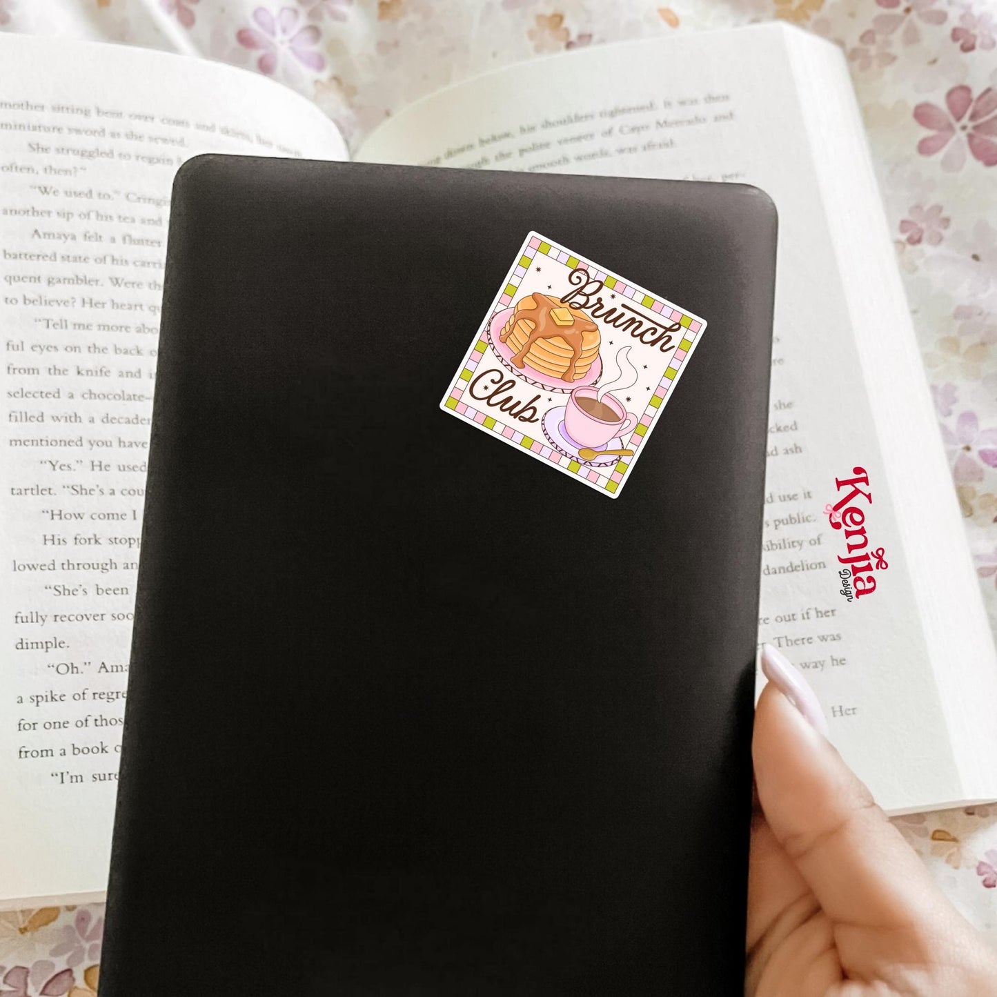 Brunch Club Stickers / Pancakes and Coffee / Mental Health Stickers / Water Bottle Sticker / Cute Laptop Vinyl Stickers / Funny Sticker