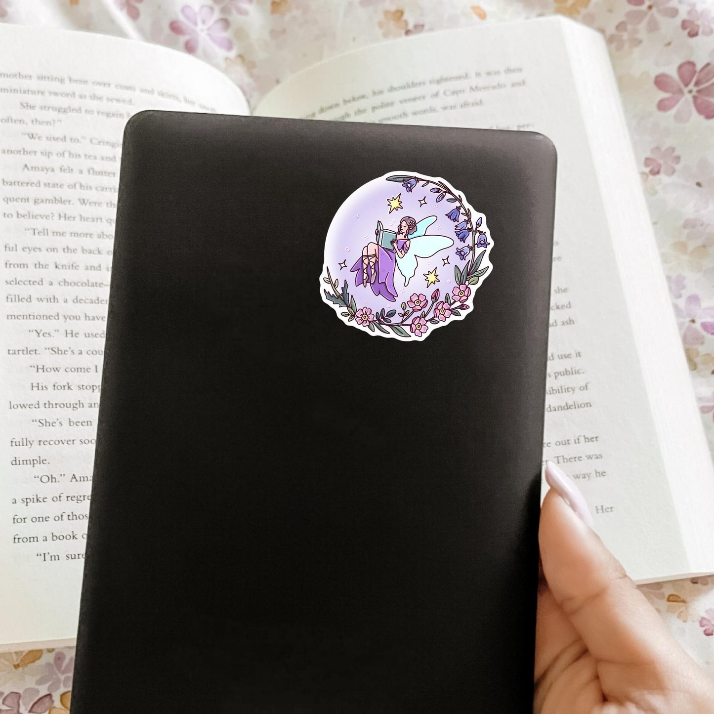 Fairy Tale Bookish Purple Sticker / Enchanted Reader Gift / Whimsical Decal / Dreamy Princess / Fantasy Aesthetic / Cute Present for Her
