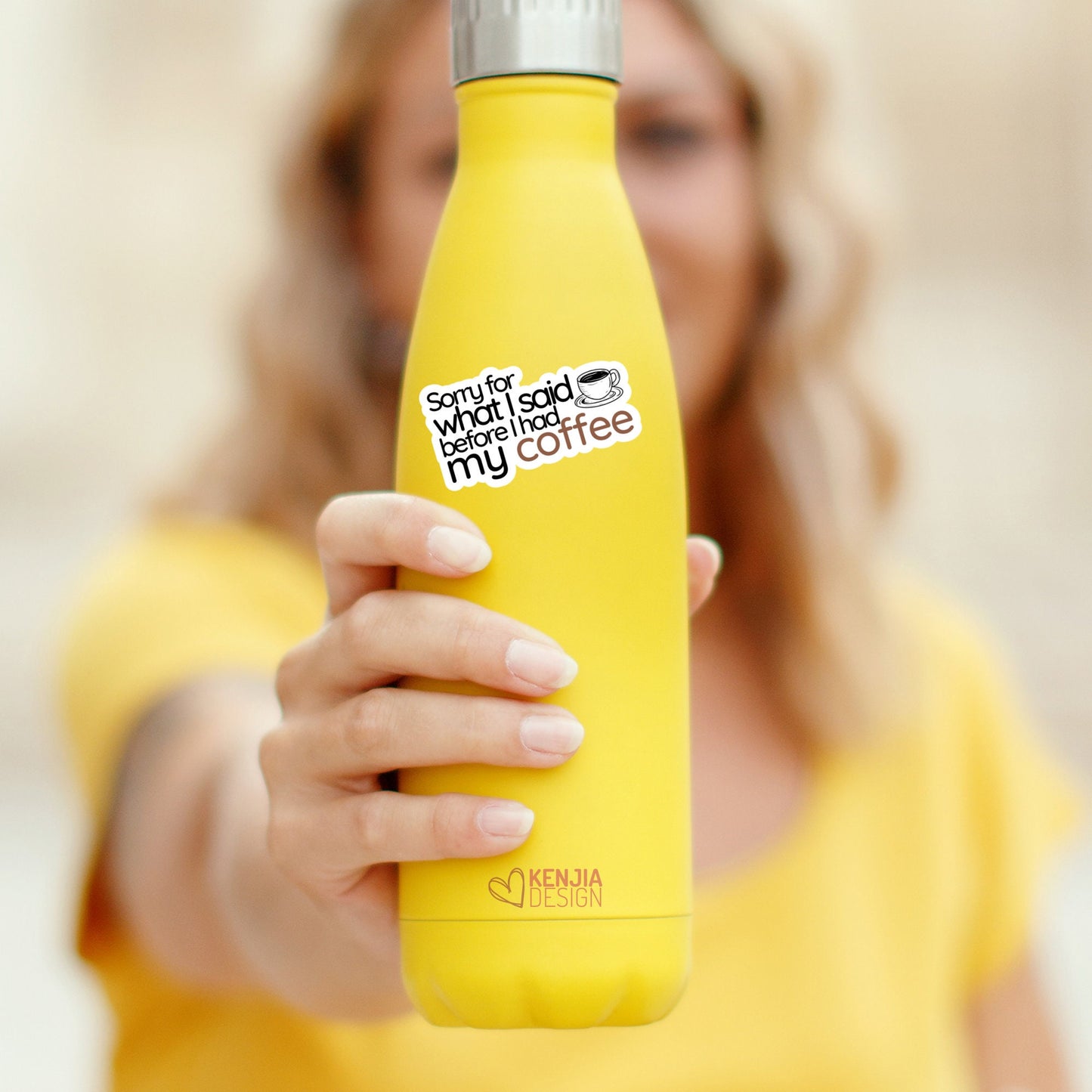 Sorry for What I Said Before I Had My Coffee Stickers  / Funny Coffee Lover Quote / Fulled By Coffee / Coffee Deco Decals