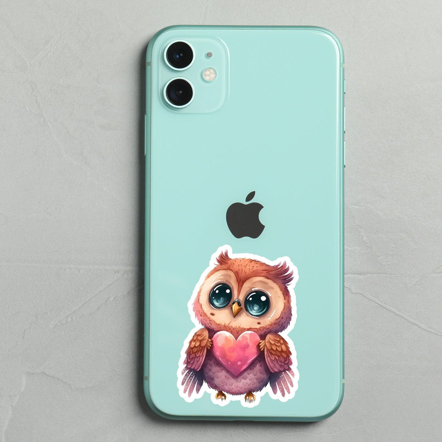 Valentine Sticker, Owl Sticker, Waterproof and Dishwasher Safe Handmade cute Vinyl Sticker for gift, planner, book and laptop stickers