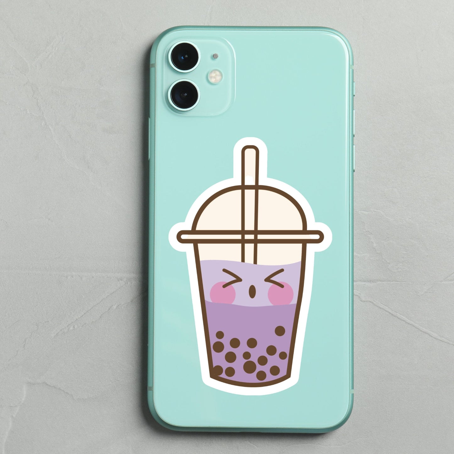Kawaii Boba Surprised Sticker, Milk Tea Sticker, Waterproof Dishwasher Safe Handmade cute Vinyl Sticker gift, planner, book, laptop stickers