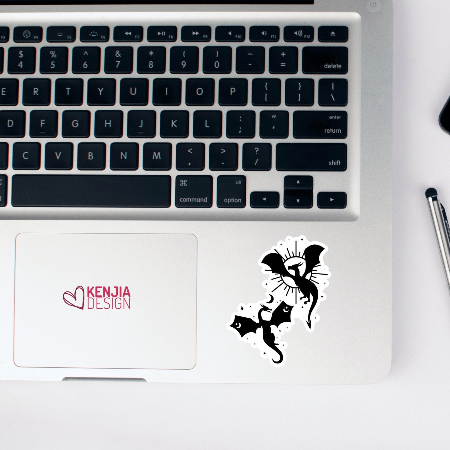 Celestial Dragons Stickers and Magnets | Fantasy Reader Waterproof Sticker | Bookish Laptop Water Bottle Black Sticker | Reader DND Stickers