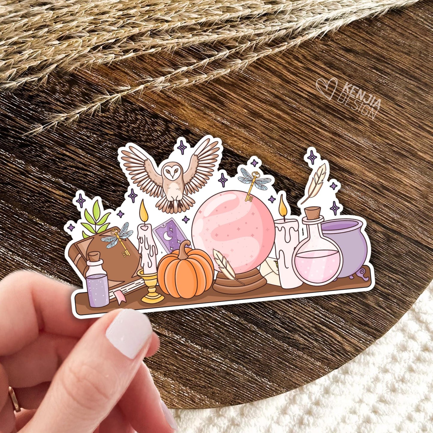 Magic Halloween Stickers / Spooky Season / Witches Stickers / Witch Vibes / Pumpkin, Candle, Owl, Potions, book Stickers / Kindle Stickers