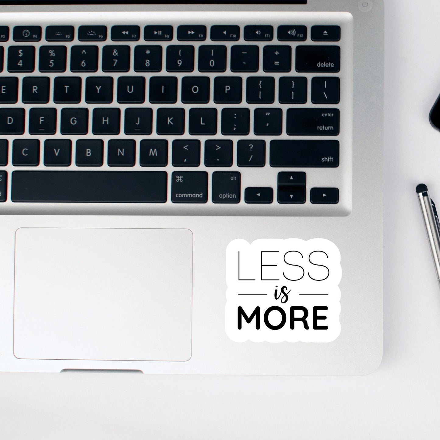 Less is More Quote Sticker, Minimalist Sticker, Positive , Waterproof Dishwasher Safe Handmade Vinyl Sticker gift, planner, laptop stickers