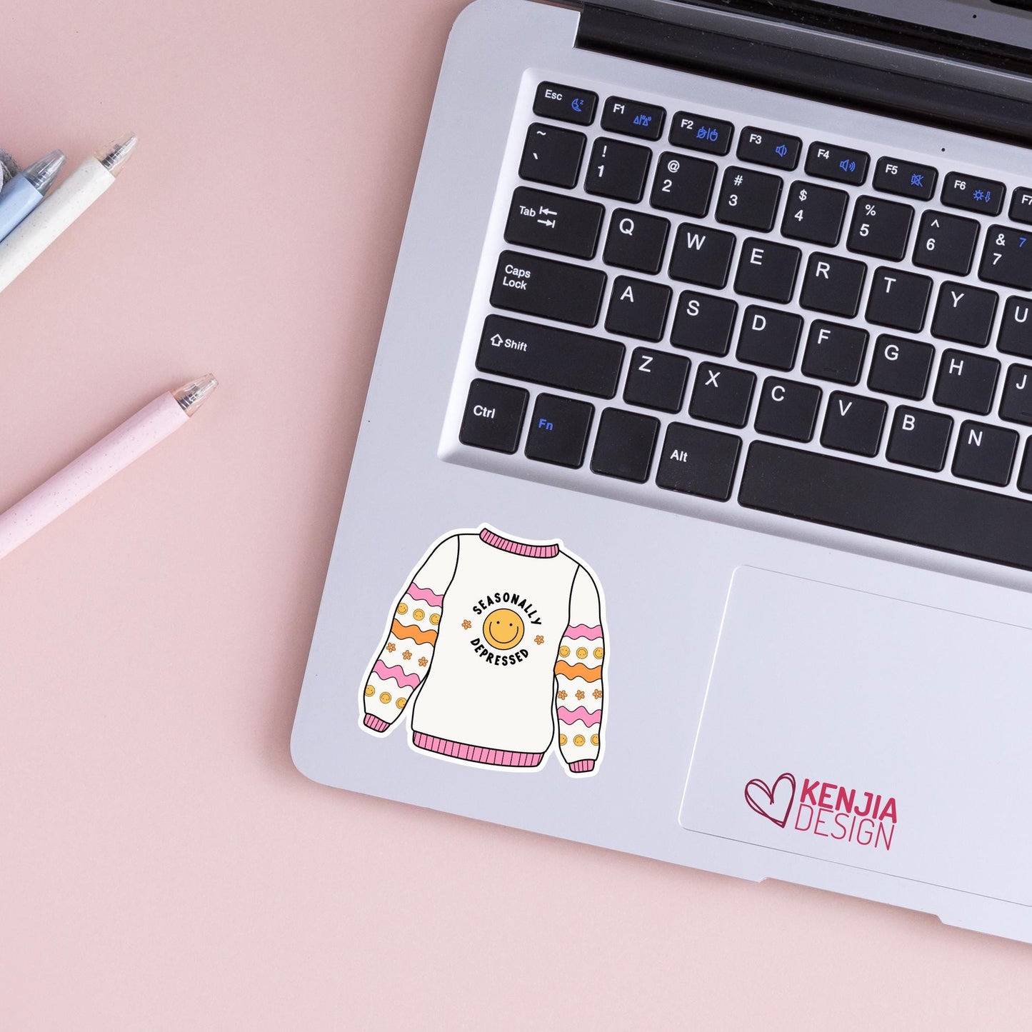 Seasonally Depressed Stickers / Seasonal Depression / Mental Health Matters / Retro Mental Health Awareness / Laptop & Kindle Stickers