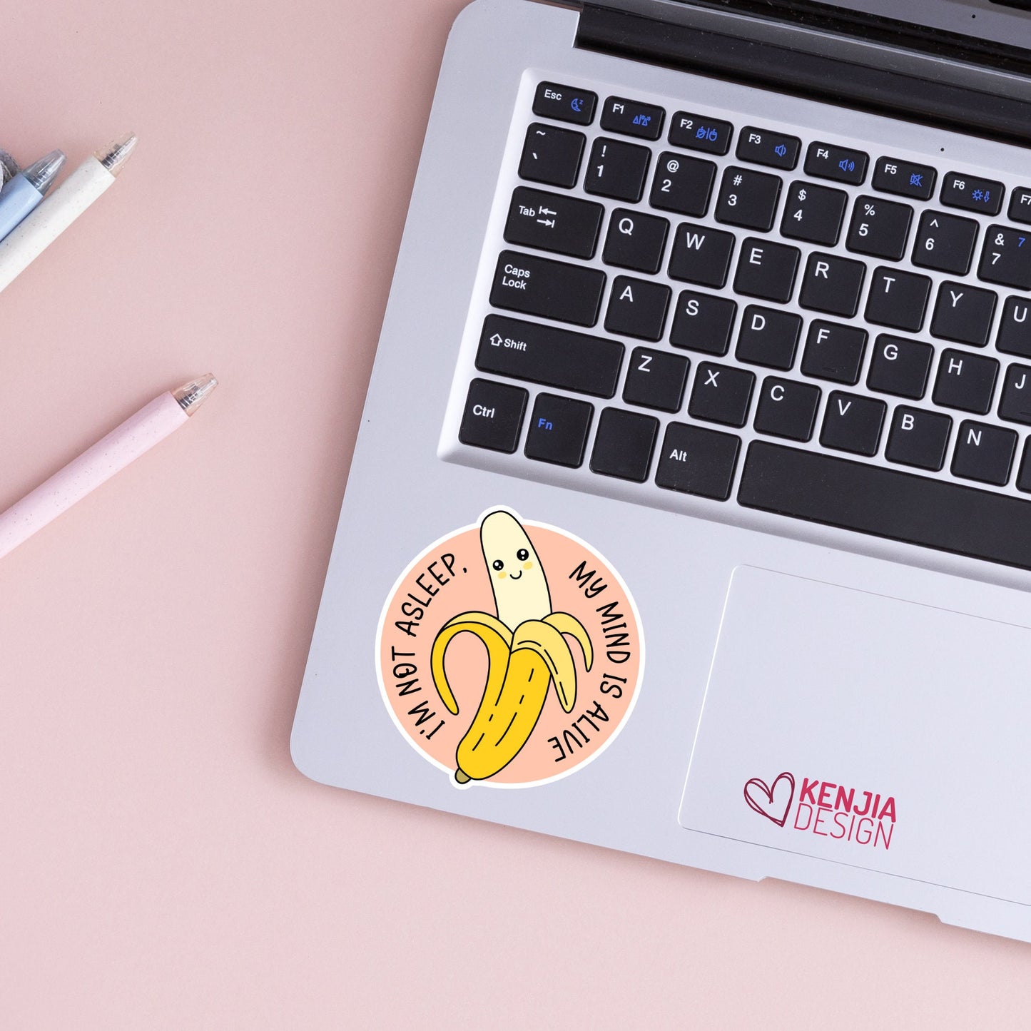 Banana I'm Not Asleep. My Mind is Alive Stickers and Fridge Magnets, Funny Taylor Sticker, Banana Stickers, Swift Meme, Waterproof Stickers