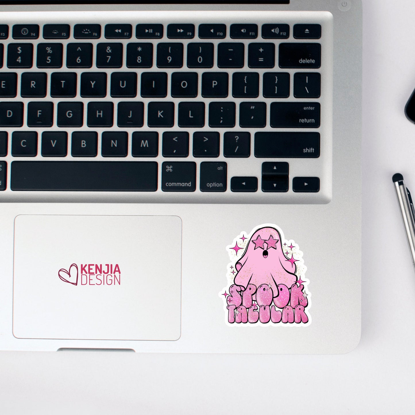 Funny Cute Pink Ghost Stickers  | Spooky Halloween Waterproof Sticker | Planner Laptop Water Bottle Bumper Sticker