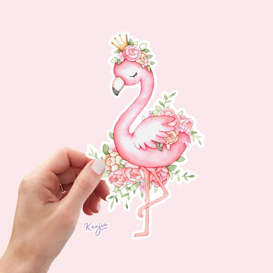 Cute Funny Kawaii Pink Flamingo Stickers and Fridge Magnets for Planner, Hydroflask, MacBook Computer, Luggage, Party, Best Friend Gift