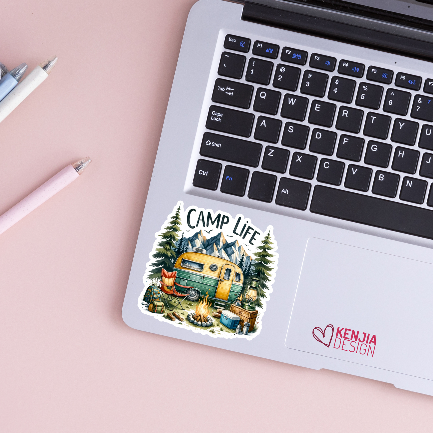 Camp Life Stickers / Camping Stickers / Summer Adventure Campfire / RV Camper / Forest, Nature And Mountain Stickers