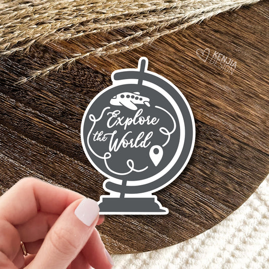 Explore the World Travel Stickers  / Adventure Stickers, Hiking Mountain Camping / Laptop Decal / Luggage Stickers