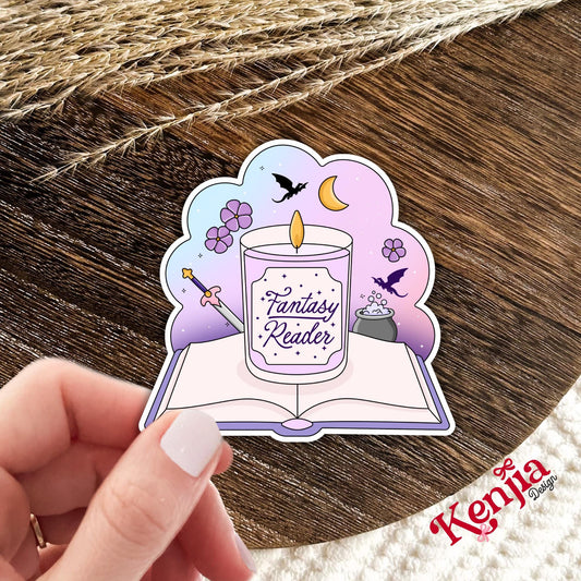 Fantasy Reader Stickers / Book stickers / Booktok / Kindle Stickers / Book Lover Gift / Water Bottle Sticker / Cute Dragon Book Stickers