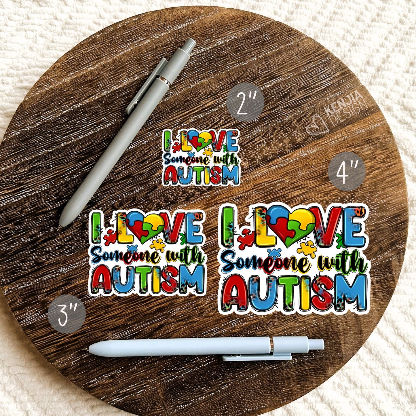 I Love Someone With Autism Stickers  / Autism Puzzle Pieces / Autism Awareness / Mental Health Matters / Neurodiversity