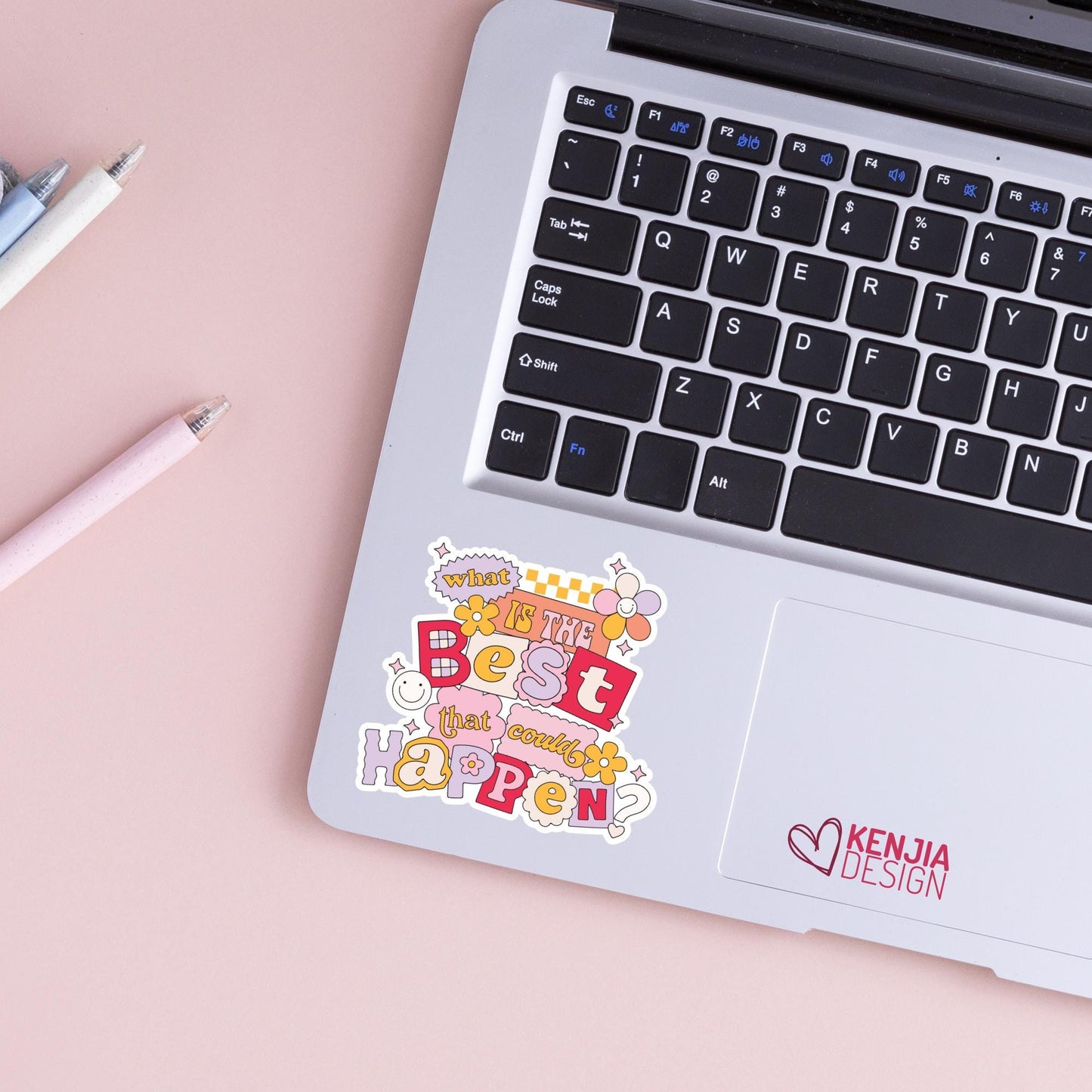 What Is The Best That Could Happen Stickers / Motivational Quote / Aesthetic Stickers / Uplifting Affirmation Laptop & Kindle Stickers