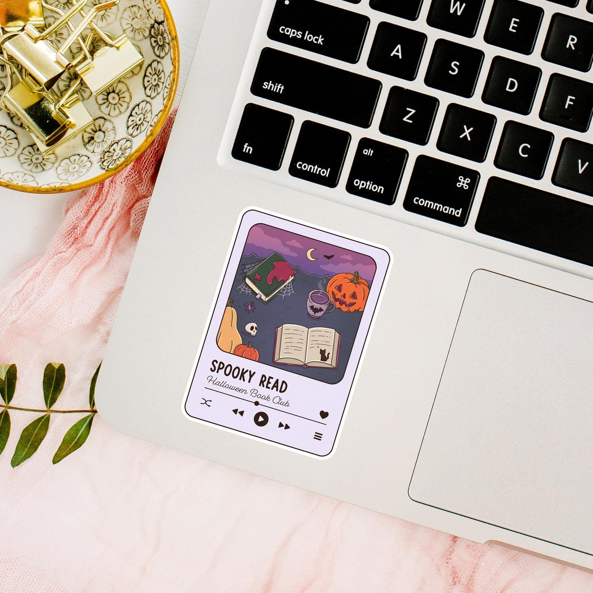 Halloween Book Club Sticker / Spooky Bookish Gift / Reader Decal / Witchy Aesthetic / Dark Academia / Cozy Planner Lover / Cute Fall