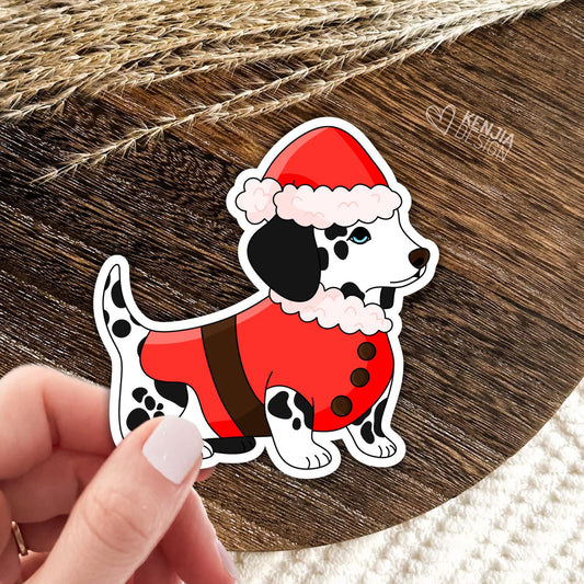 Christmas Dog Stickers / Dog Lover Gift / Cute Puppy Holiday Season Decals for Christmas Tree / Tis the Season / Kindle Stickers