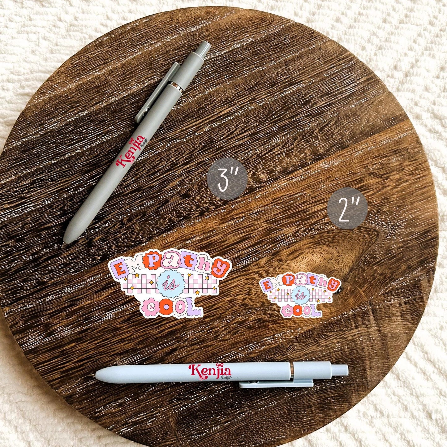 Empathy is Cool Stickers / Mental Health Positive Quote / Water Bottle Sticker / Motivational Kindle Stickers