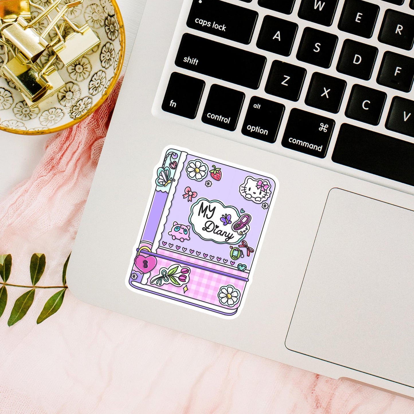 My Diary Sticker / Y2K Kawaii Sticker / Journal Sticker / Die Cut Sticker / 90s Nostalgia Gift / Cute Planner Sticker / Laptop Sticker