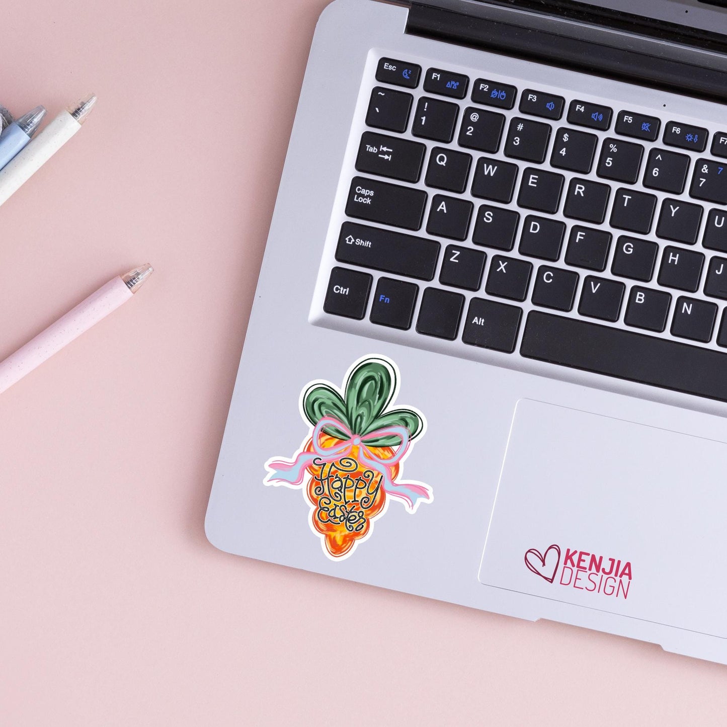 Happy Easter Stickers / Brushstroke Carrot Stickers / Carrot Easter / Coquette Easter / Retro Stickers / Spring Stickers / Kindle Stickers