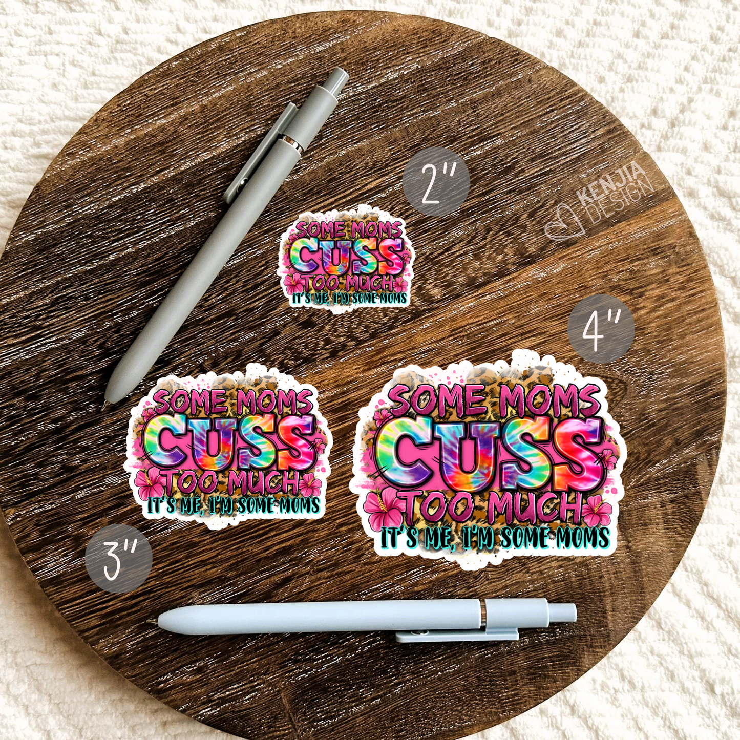 Some Moms Cuss Stickers / Western Mother's Day Gifts / Mama Funny Quote / Sarcastic Mom Life Humor / Motherhood Stickers