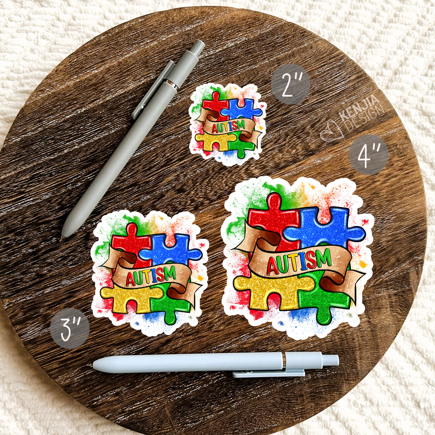 Autism Puzzle Pieces Stickers / Autism Awareness / Mental Health Matters / Neurodiversity, Neurospicy