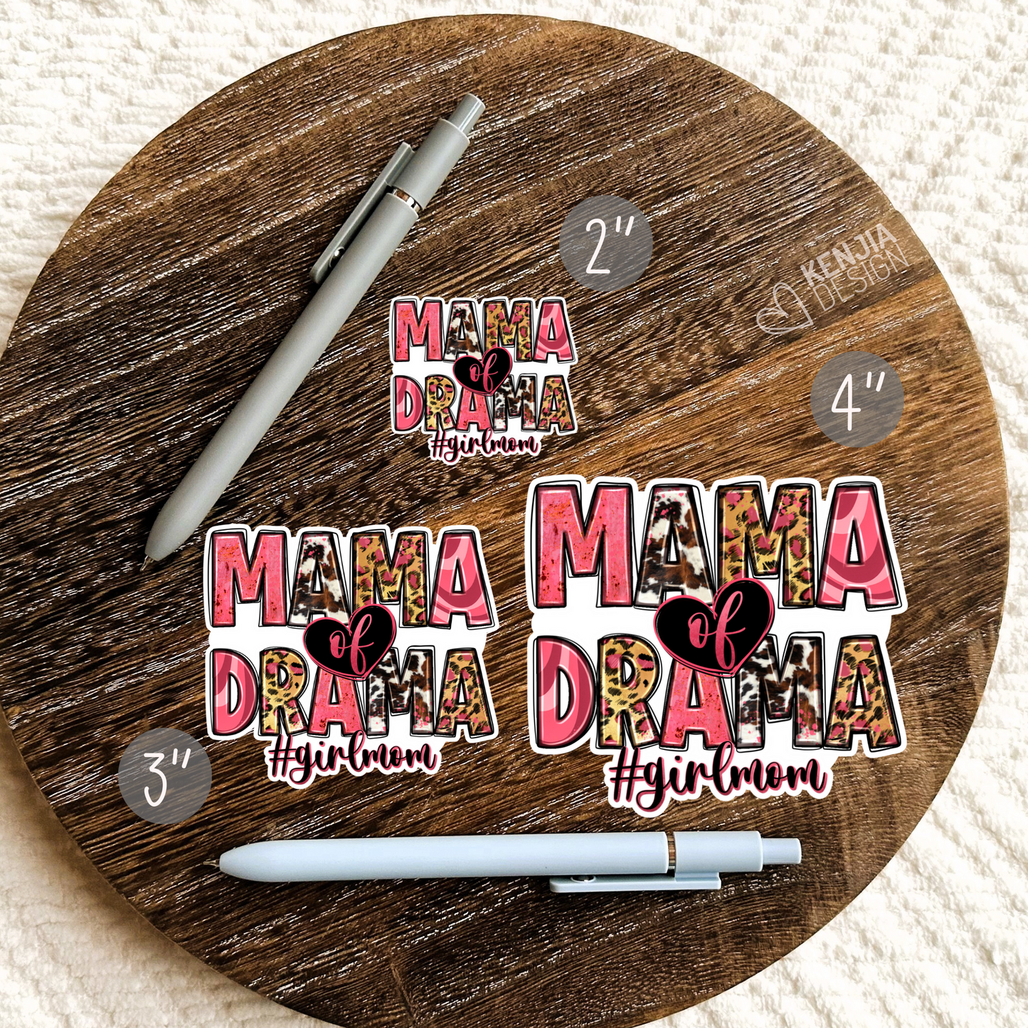 Mama of Drama Girl Stickers  / Groovy Mama's Girl Stickers / Mommy and Me / Mom of Toddler Girl Gifts / Kids Life