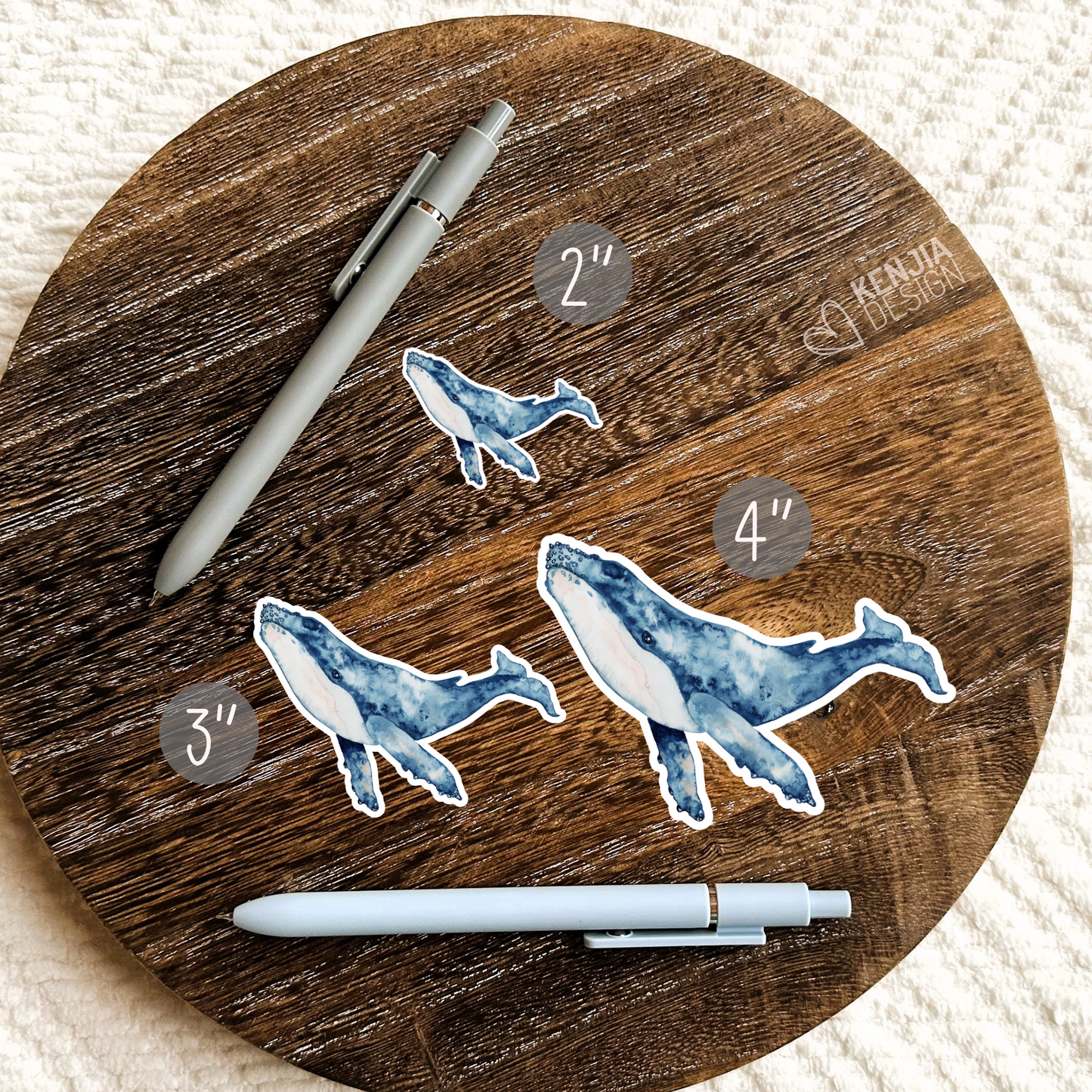 Whale Sticker / Blue Wale Ocean Stickers