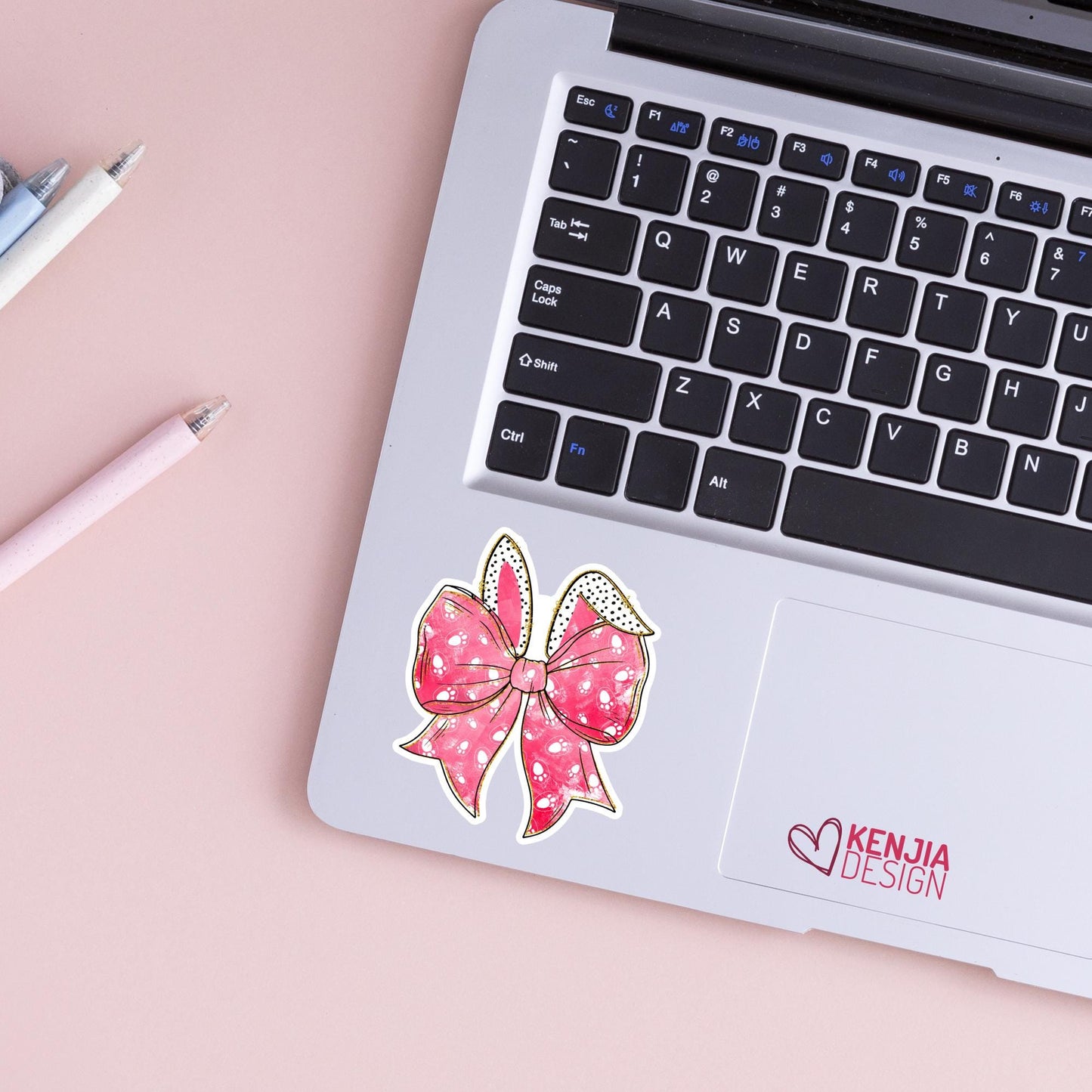Coquette Bow Bunny Stickers / Easter Bunny Stickers / Pink Bunny Bow / Girly Easter  / Kindle Stickers