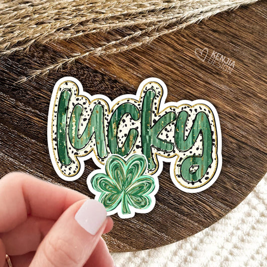 Lucky St Patrick's Day Stickers / Patrick Day Shamrock / Four Leaf Clover / Irish Kindle Stickers