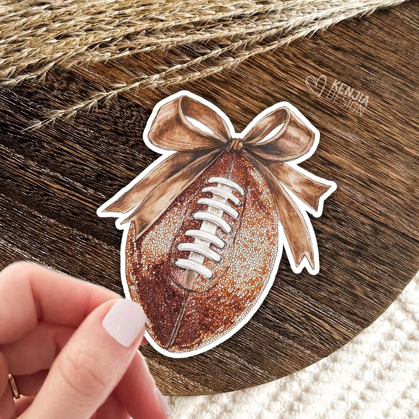 Coquette Glitter Football Stickers / Game Day / Mom Football Mama / Eagles Lover Gift / Sport Lover / Football Season / Kindle Stickers