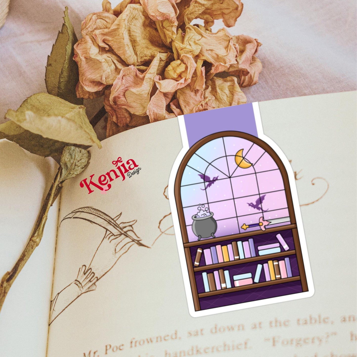 Fantasy Bookshelf Bookmark / Booktok / Book Lover Gift / Funny Dragon Bookish Bookmark / Bookish Merch / Fantasy Reader / Reading Lover